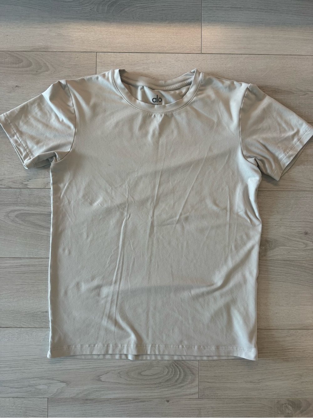 ALO Yoga Men’s Crew Tee in Light Gray